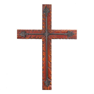 Wood & Iron Wall Cross - The Fox Decor